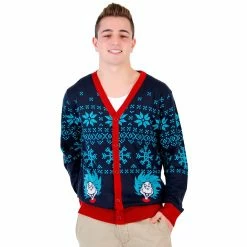 Mighty Fine Sweaters & Sweatshirts Things 1 & 2 Ugly Christmas Sweater Cardigan