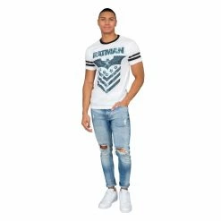 Trevco Batman The Dark Knight Arrow Logo White Mens T-Shirt Shirts / Tops