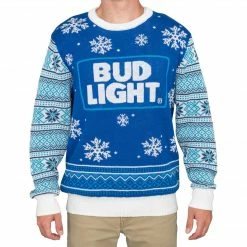 Hybrid Apparel Sweaters & Sweatshirts Bud Light Ugly Christmas Sweater