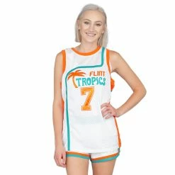 TVStoreOnline Flint Tropics Custom Basketball Jersey Adult Halloween Costume