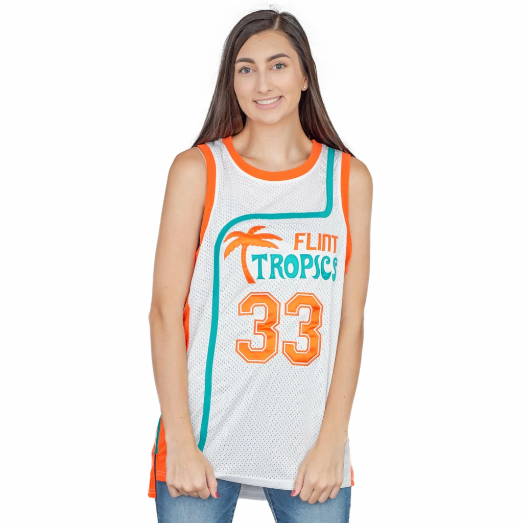 TVStoreOnline Flint Tropics Custom Basketball Jersey Adult Halloween Costume 8 TVStoreOnline Flint Tropics Custom Basketball Jersey Adult Halloween Costume