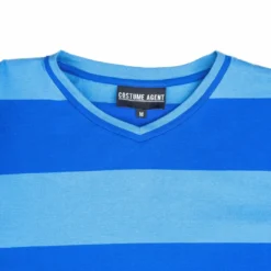 Costume Agent Blue And Detective Halloween Costume Blue Striped Shirt