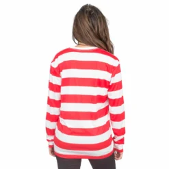 Costume Agent Halloween Costume Waldo Robber Striped Long Sleeve Shirt