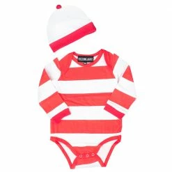 Costume Agent Where Is Waldo Costume Toddler One Piece Romper Bodysuit With Hat NEW ARRIVALS