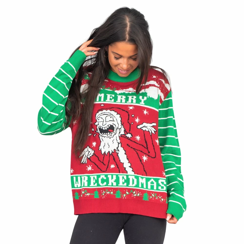 Ripple Junction Animation Rick & Morty Merry Wreckedmas Sweater 4 Ripple Junction Animation Rick & Morty Merry Wreckedmas Sweater