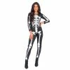 Costume Agent Women's Halloween Skeleton Costume Jumpsuit - Glow In The Dark / Plain Cosplay