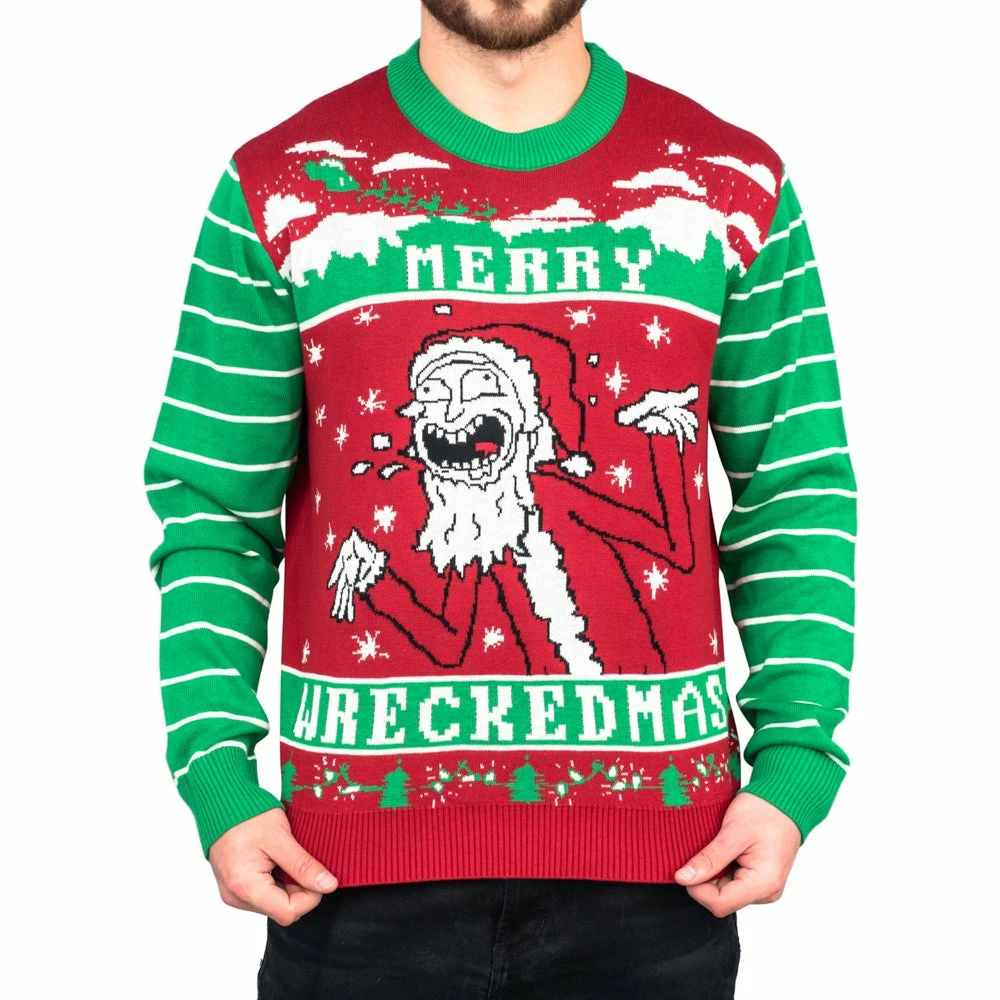 Ripple Junction Animation Rick & Morty Merry Wreckedmas Sweater 3 Ripple Junction Animation Rick & Morty Merry Wreckedmas Sweater