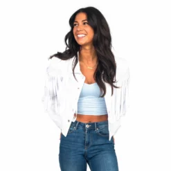 TVStoreOnline NEW ARRIVALS Sloane Halloween Costume White Jacket Western Outfit Ferris Cosplay