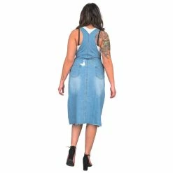 Costume Agent Uptown Girls Overall Embroidered Denim Dress Womens Halloween Costume Cosplay NEW ARRIVALS