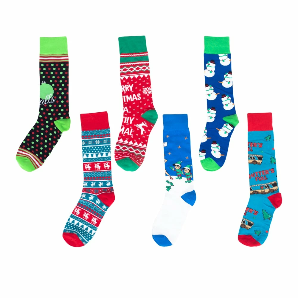 Costume Agent Ugly Christmas Sock 6-Pack Socks 4 Costume Agent Ugly Christmas Sock 6-Pack Socks