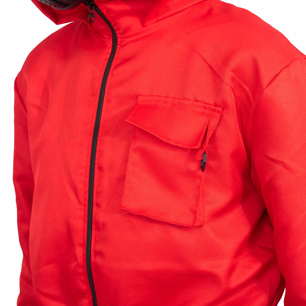 Costume Agent Squid Costume Red Jumpsuit With Mask Belt And Gloves Halloween Cosplay Squid Game 6 Costume Agent Squid Costume Red Jumpsuit With Mask Belt And Gloves Halloween Cosplay Squid Game