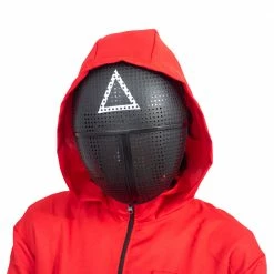Costume Agent Squid Costume Red Jumpsuit With Mask Belt And Gloves Halloween Cosplay Squid Game 14 Costume Agent Squid Costume Red Jumpsuit With Mask Belt And Gloves Halloween Cosplay Squid Game