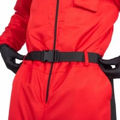 Costume Agent Squid Costume Red Jumpsuit With Mask Belt And Gloves Halloween Cosplay Squid Game 17 Costume Agent Squid Costume Red Jumpsuit With Mask Belt And Gloves Halloween Cosplay Squid Game