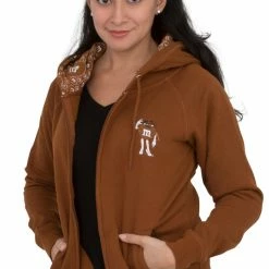 M&M's Zip Up Ladies Fleece Hoodie Sweatshirt Sweaters & Sweatshirts