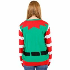 Costume Agent Ugly Christmas Sweater Elf With Bells