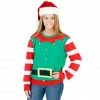 Costume Agent Ugly Christmas Sweater Elf With Bells 2 Costume Agent Ugly Christmas Sweater Elf With Bells