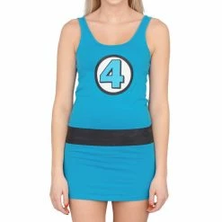Signorelli Fantastic Four 4 Invisible Woman Costume Tunic Tank Dress