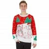 Costume Agent Ugly Christmas Sweater Snowman & Trees With Flashing Lights