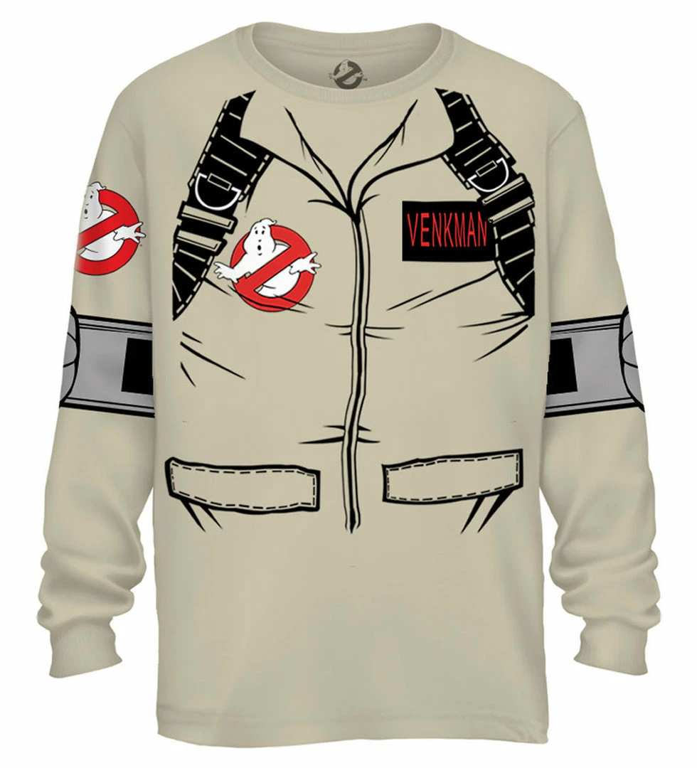 Mad Engine Venkman Long Sleeve Costume T-Shirt With Back Print