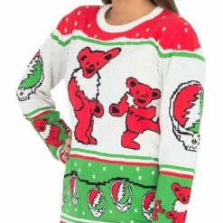 Ripple Junction Grateful Dead Bears And Ornaments Christmas Sweater MUSIC