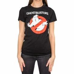 Mad Engine Ghostbusters Vintage Logo Junior's Tee Shirts / Tops