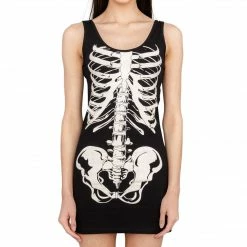 Life Clothing Glow In The Dark Skeleton Costume Tank Dress Dresses / Leggings