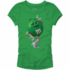 Mad Engine M&M's Candy Character Face Juniors T-Shirt Women's Shirts