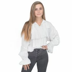 Costume Agent Shirts / Tops Halloween Costume Jerry Puff White Buttom Up Shirt