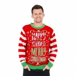 Costume Agent Happy Holidays Merry Ugly Christmas Sweater