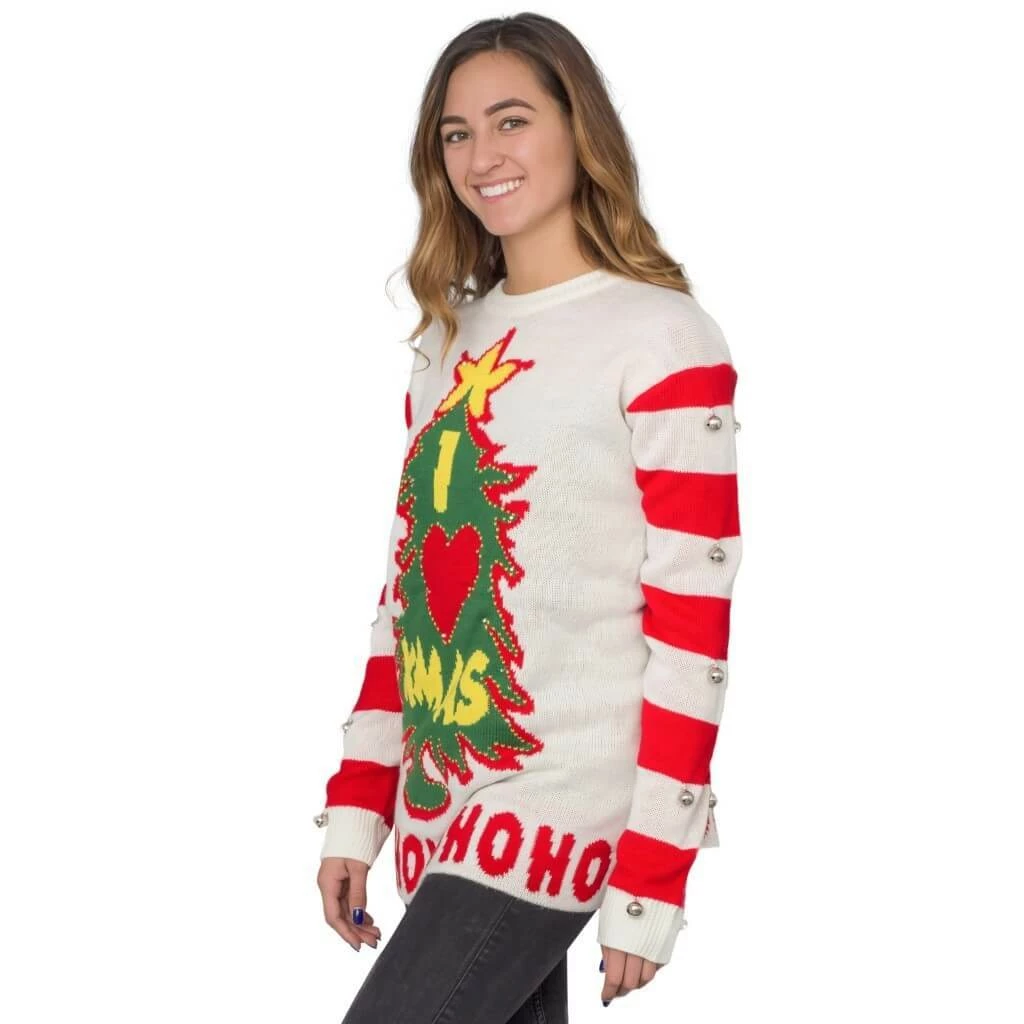 Costume Agent Sweaters & Sweatshirts I Love Xmas Light Up And Bells Christmas Sweater 4 Costume Agent Sweaters & Sweatshirts I Love Xmas Light Up And Bells Christmas Sweater