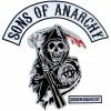 Piston Clothing Sons Of Anarchy Text And Arched Reaper Logo Patch Set Action / Drama