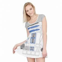 Mighty Fine Sci-Fi / Fantasy / Horror I Am R2-D2 Robot Costume Skater Dress