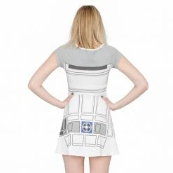Mighty Fine Sci-Fi / Fantasy / Horror I Am R2-D2 Robot Costume Skater Dress