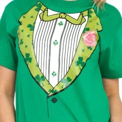 Vendor-unknown Shirts / Tops Irish Tuxedo St. Patrick's Day Rhinestones T-shirt