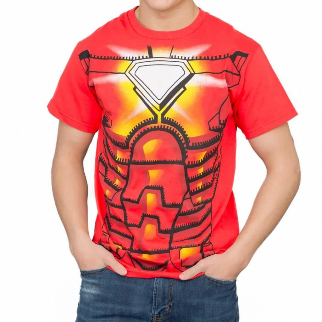 Mad Engine Iron Man Red Costume T-shirt Men's Shirts 3 Mad Engine Iron Man Red Costume T-shirt Men's Shirts