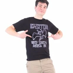 Art Box Led Zeppelin 1977 American Tour Black T-shirt