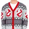 Mighty Fine Ghostbusters Logo Ugly Christmas Cardigan Sweater 2 Mighty Fine Ghostbusters Logo Ugly Christmas Cardigan Sweater
