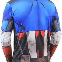Mad Engine Shirts / Tops Captain America Sublimated Adult LONG SLEEVE Costume T-Shirt 7 Mad Engine Shirts / Tops Captain America Sublimated Adult LONG SLEEVE Costume T-Shirt