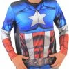 Mad Engine Shirts / Tops Captain America Sublimated Adult LONG SLEEVE Costume T-Shirt 2 Mad Engine Shirts / Tops Captain America Sublimated Adult LONG SLEEVE Costume T-Shirt