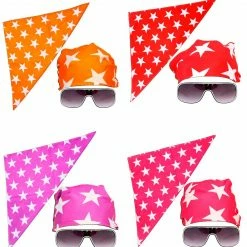 Costume Agent Macho Man Star Printed Costume Bandana And Glasses Set