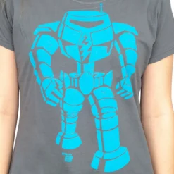 Ames Bros Shirts / Tops Man-Bot Vintage Graphic Charcoal JUNIORS T-shirt