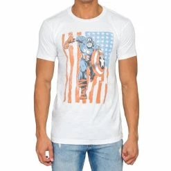 Junk Food Marvel Captain America Flag T-Shirt