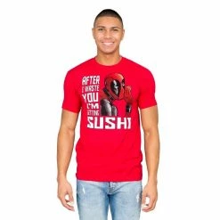 C-Life Group Marvel Comics Deadpool Sushi Red T-shirt Shirts / Tops