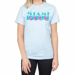 American Classics Action / Drama Miami Vice Light Blue Logo T-shirt
