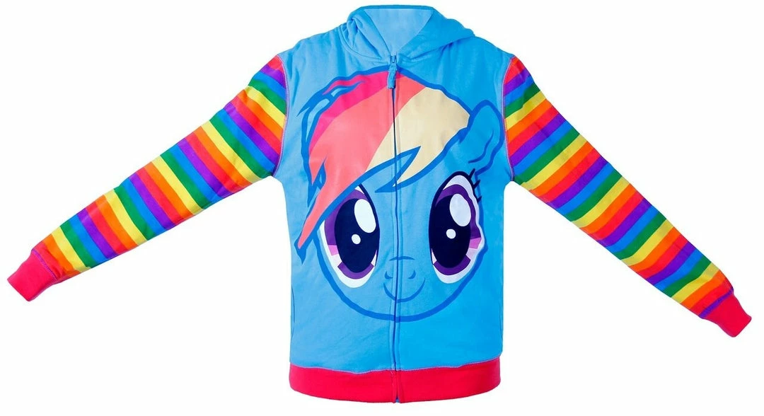 Freeze Hoodies Mens Rainbow Dash Striped Hoodie