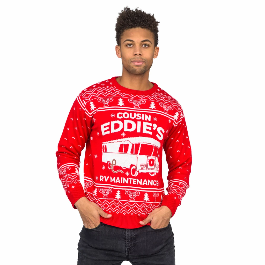 Costume Agent National Lampoon Christmas Vacation Red Eddies Ugly Christmas Sweater 5 Costume Agent National Lampoon Christmas Vacation Red Eddies Ugly Christmas Sweater