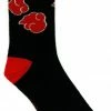 Ripple Junction Naruto Shippuden Akasuki Clouds Socks 1 Ripple Junction Naruto Shippuden Akasuki Clouds Socks
