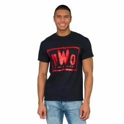 Artbox Men's Shirts New World Order Red Ink Black T-shirt