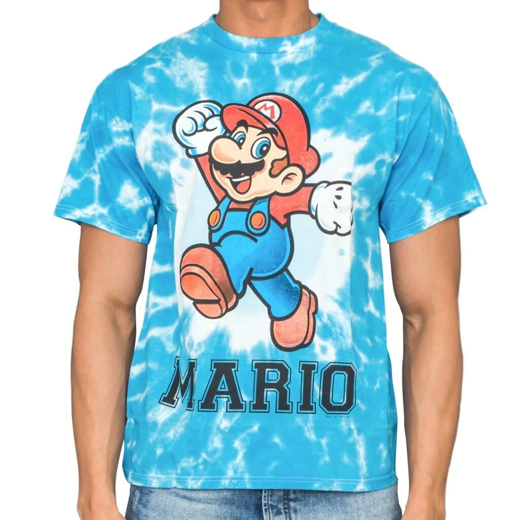 Freeze Nintendo Mario Cheer White Dyed T-shirt 3 Freeze Nintendo Mario Cheer White Dyed T-shirt