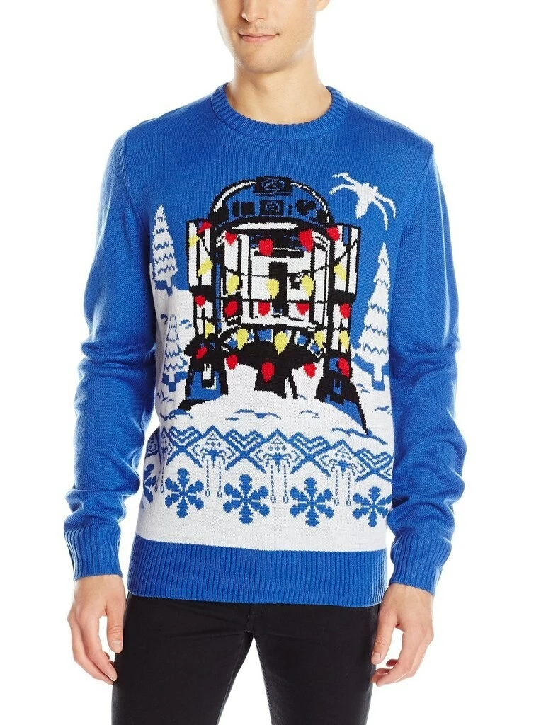 Hybrid Apparel Sweaters & Sweatshirts Sci-Fi Movie Star Wars R2D2 Gift Wrap Ugly Christmas Sweater 3 Hybrid Apparel Sweaters & Sweatshirts Sci-Fi Movie Star Wars R2D2 Gift Wrap Ugly Christmas Sweater
